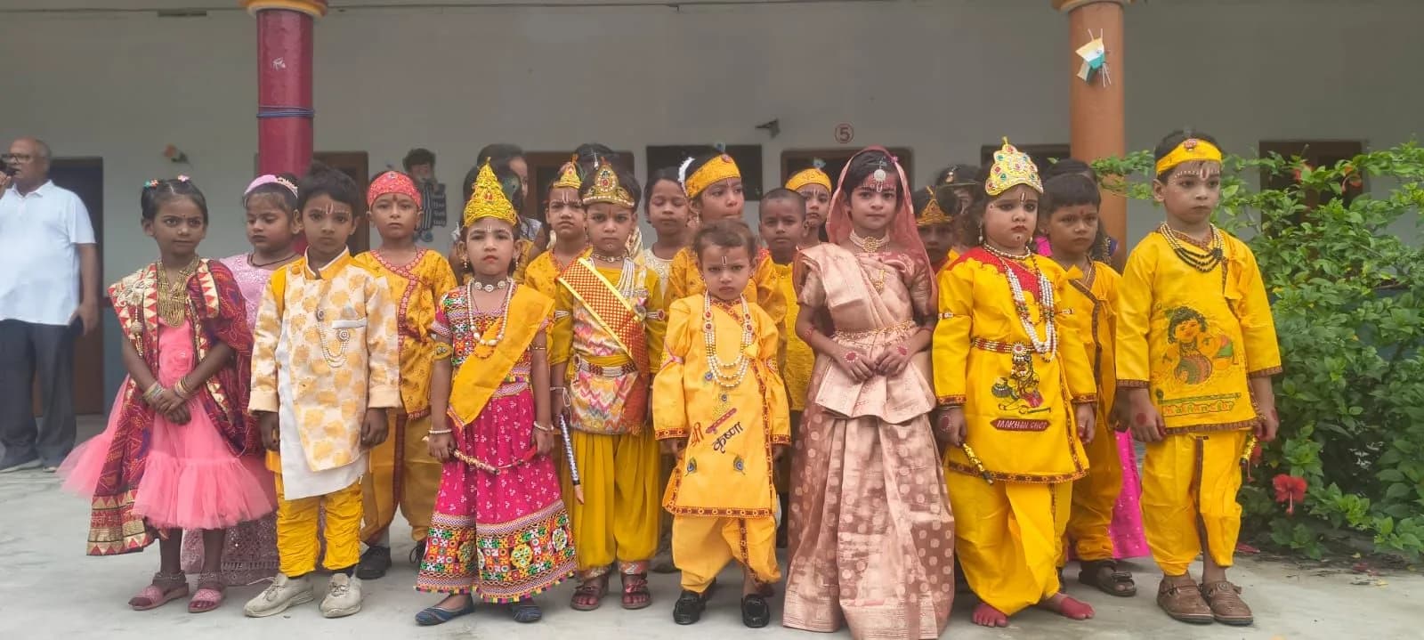 Children in Janmashtami costumes