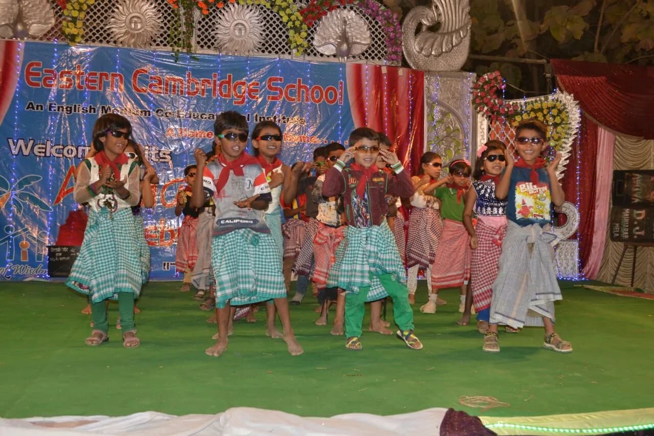 Primary students performing at the annual function